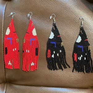 NWOT 2 Sets of Boho Seed Bead Tassel Earrings for $12!